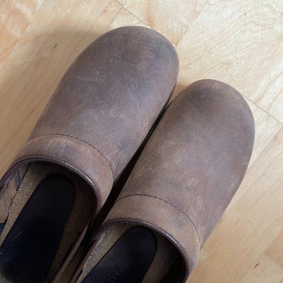 Sanita Wooden Brown Clogs Size 39 / US 8-8.5 - Picture 2 of 8